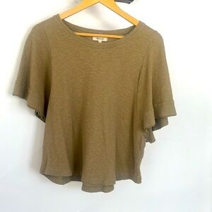 Madewell Olive Fluttersleeve